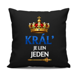 Kráľ je len jeden - čierny vankúš s potlačou