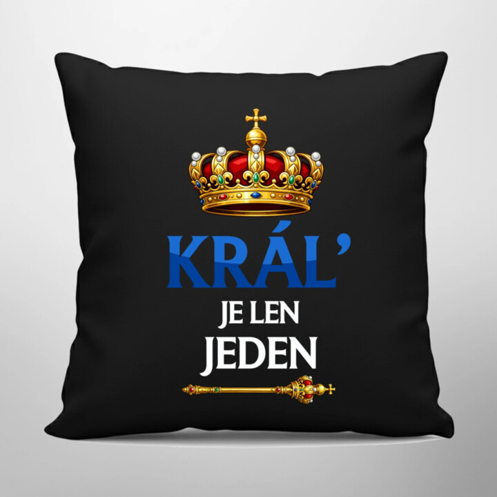 Kráľ je len jeden - čierny vankúš s potlačou