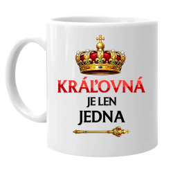 Kráľovná je len jedna - keramický hrnček s potlačou