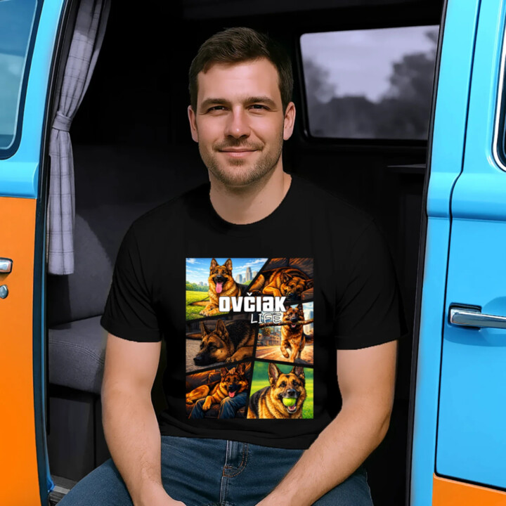 Ovčiak Life - pánske tričko s potlačou