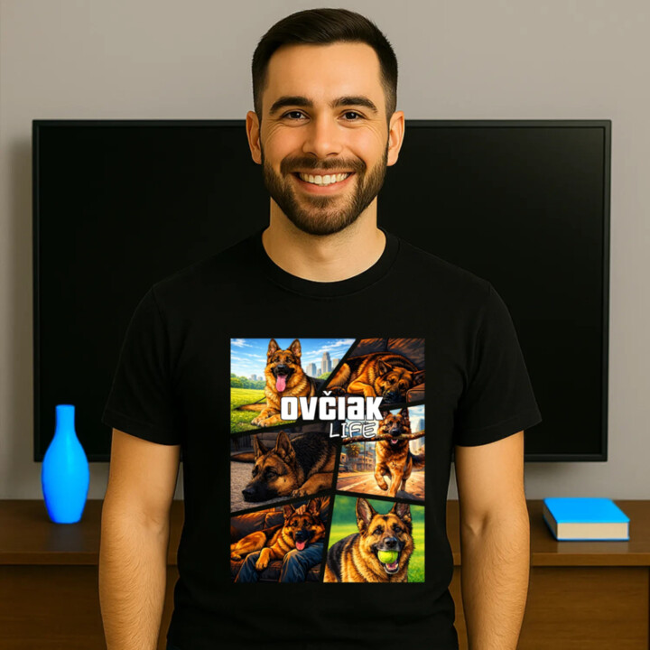 Ovčiak Life - pánske tričko s potlačou