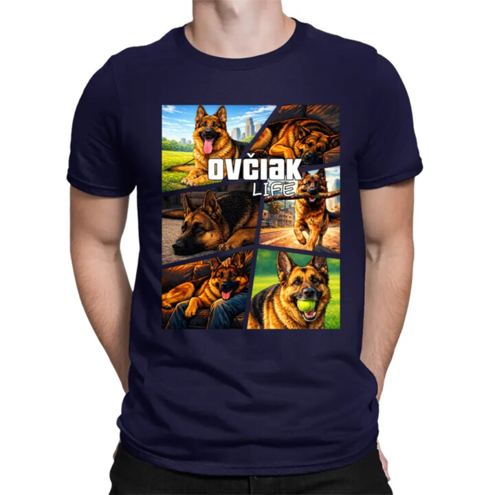 Ovčiak Life - pánske tričko s potlačou