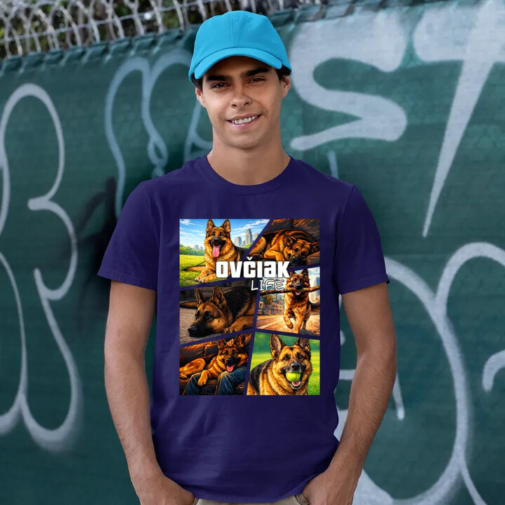 Ovčiak Life - pánske tričko s potlačou