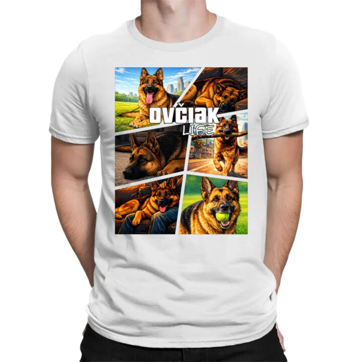 Ovčiak Life - pánske tričko s potlačou