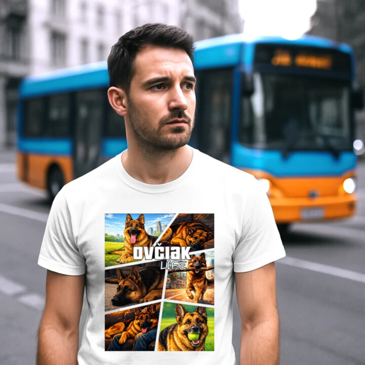 Ovčiak Life - pánske tričko s potlačou