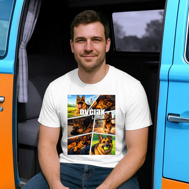 Ovčiak Life - pánske tričko s potlačou