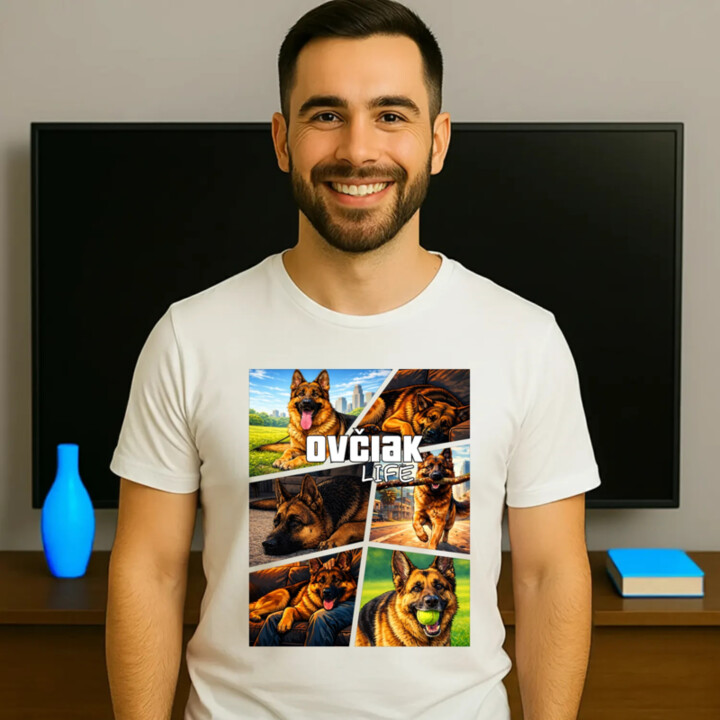 Ovčiak Life - pánske tričko s potlačou