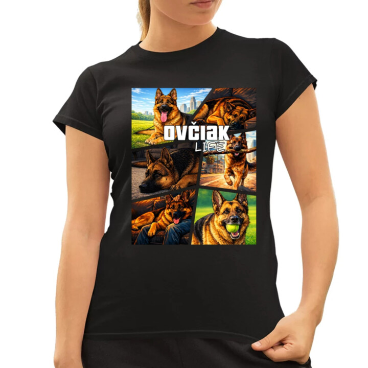 Ovčiak Life - dámske tričko s potlačou