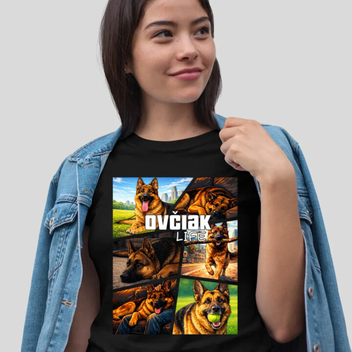 Ovčiak Life - dámske tričko s potlačou