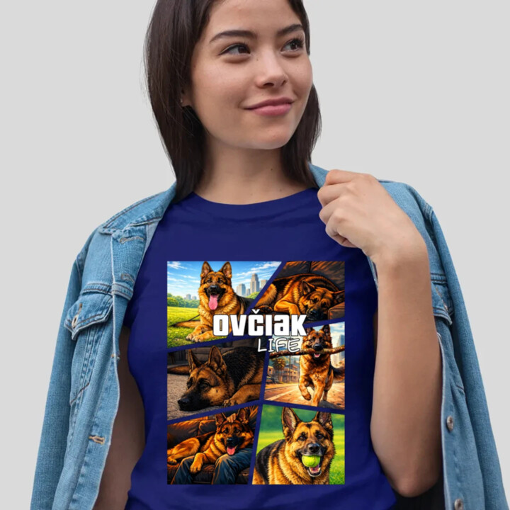 Ovčiak Life - dámske tričko s potlačou
