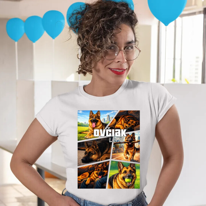 Ovčiak Life - dámske tričko s potlačou