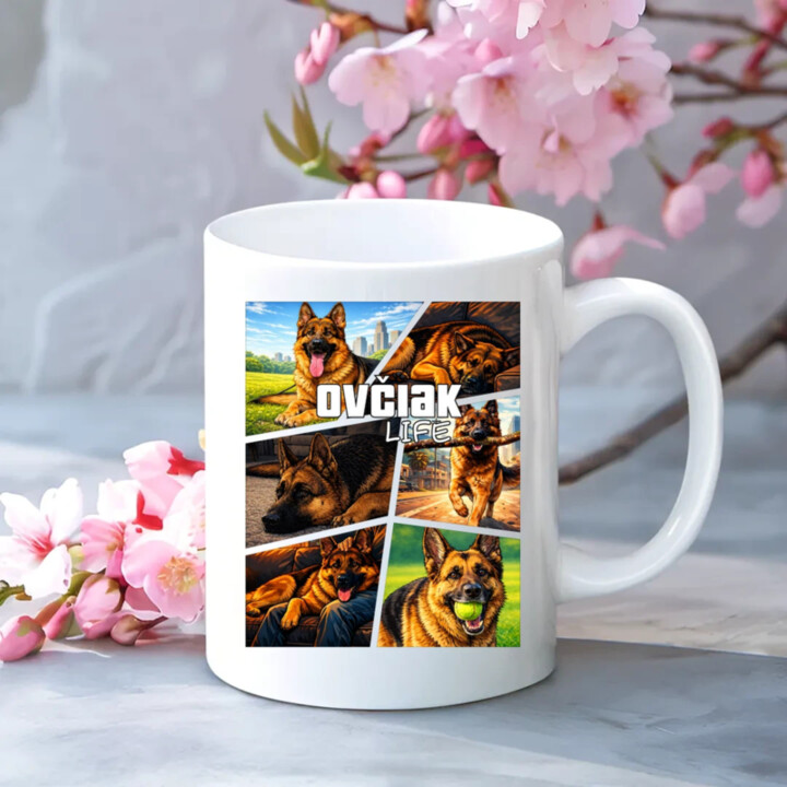 Ovčiak Life - keramický hrnček s potlačou