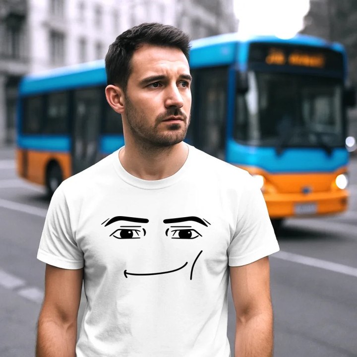Man face – pre fanúšikov hry Roblox - pánske tričko s potlačou