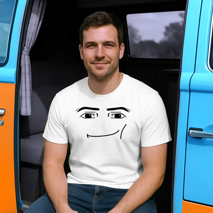 Man face – pre fanúšikov hry Roblox - pánske tričko s potlačou