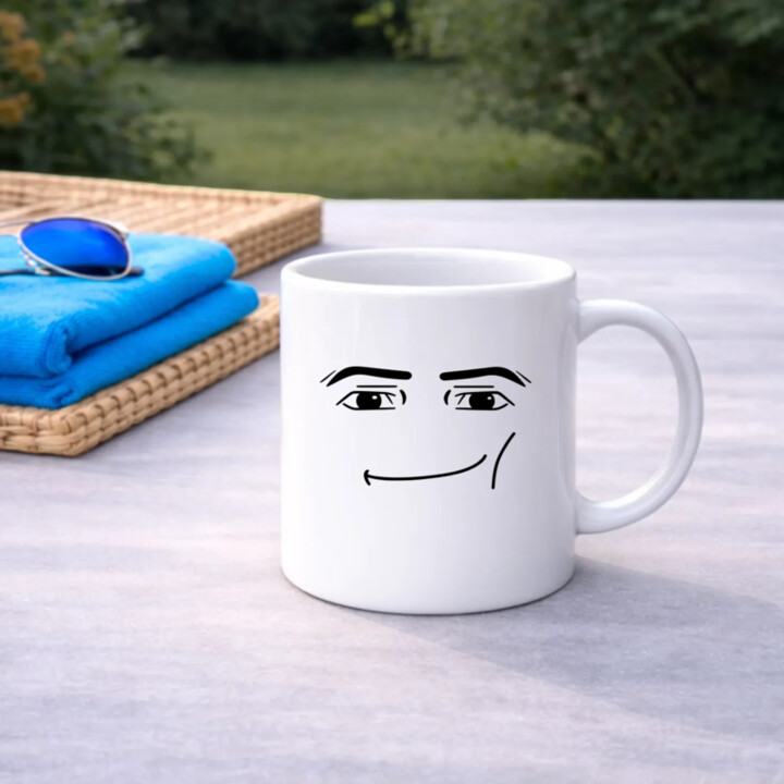 Man face – pre fanúšikov hry Roblox - keramický hrnček s potlačou