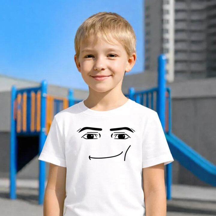 Man face – pre fanúšikov hry Roblox - detské tričko s potlačou