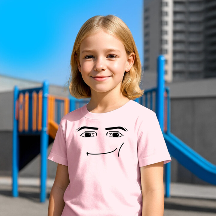 Man face – pre fanúšikov hry Roblox - detské tričko s potlačou
