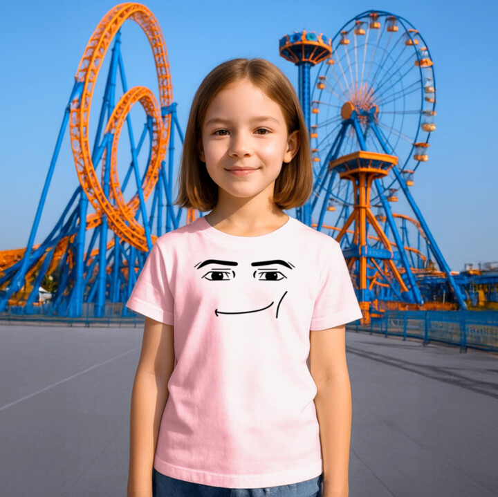 Man face – pre fanúšikov hry Roblox - detské tričko s potlačou