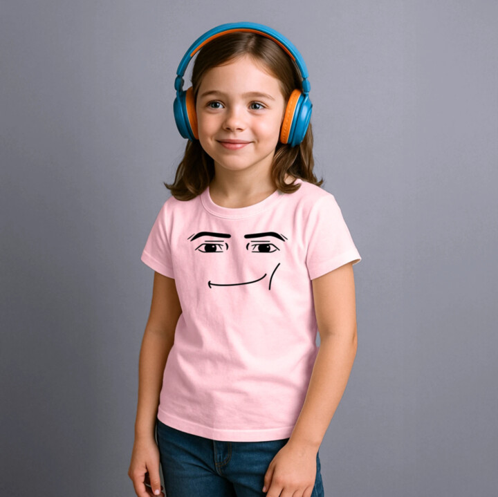 Man face – pre fanúšikov hry Roblox - detské tričko s potlačou