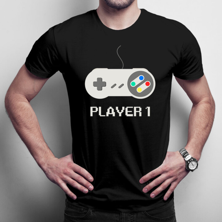Player 1 v1 - pánske tričko s potlačou