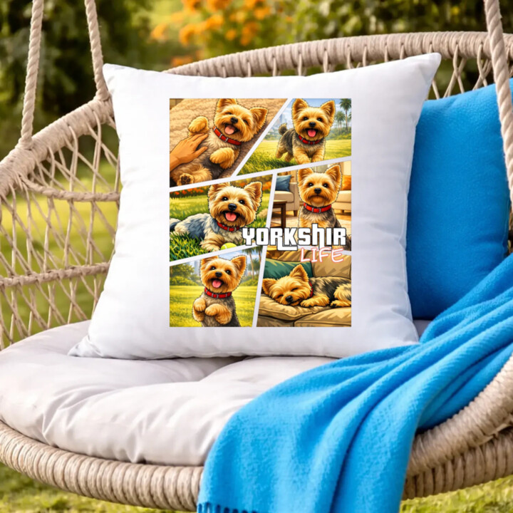 Yorkshir Life - vankúš s potlačou