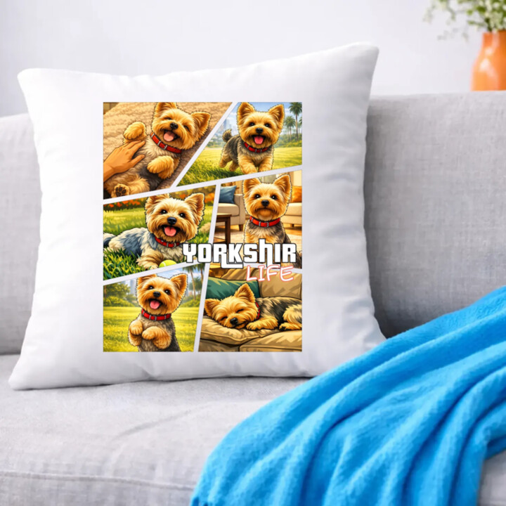Yorkshir Life - vankúš s potlačou