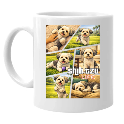 Shih Tzu Life - keramický hrnček s potlačou