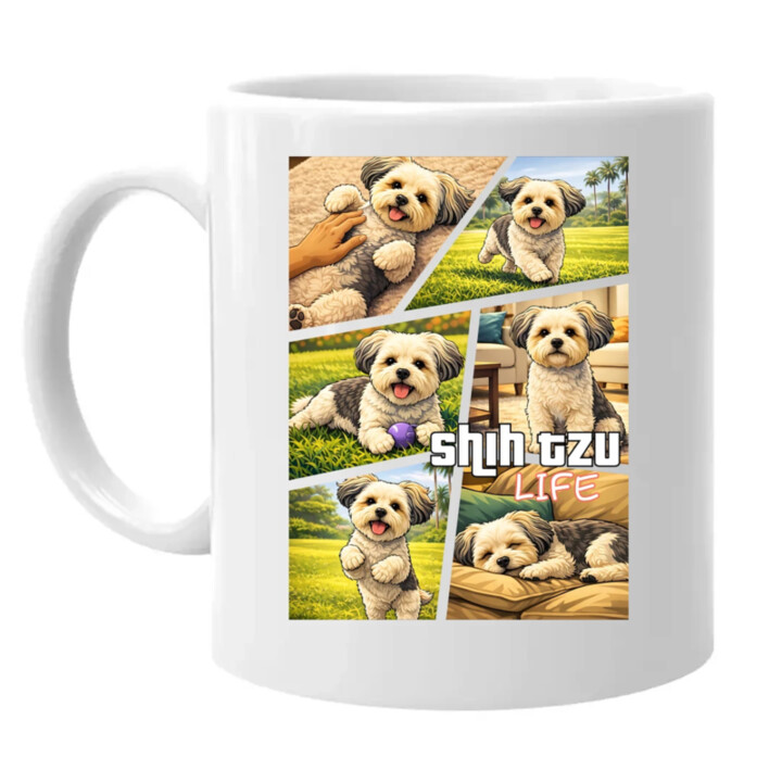 Shih Tzu Life - keramický hrnček s potlačou