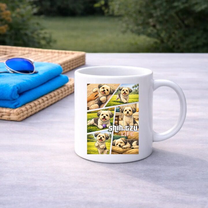Shih Tzu Life - keramický hrnček s potlačou