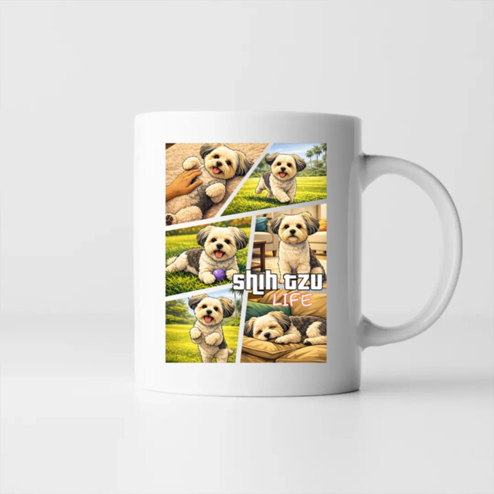 Shih Tzu Life - keramický hrnček s potlačou