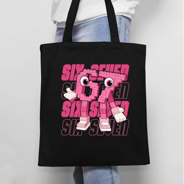 Six seven 67 - Italian Brainrot - ružová verzia  - taška s potlačou