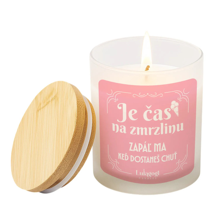 Je čas na zmrzlinu – zapáľ ma, keď dostaneš chuť – vonná sviečka ako darček