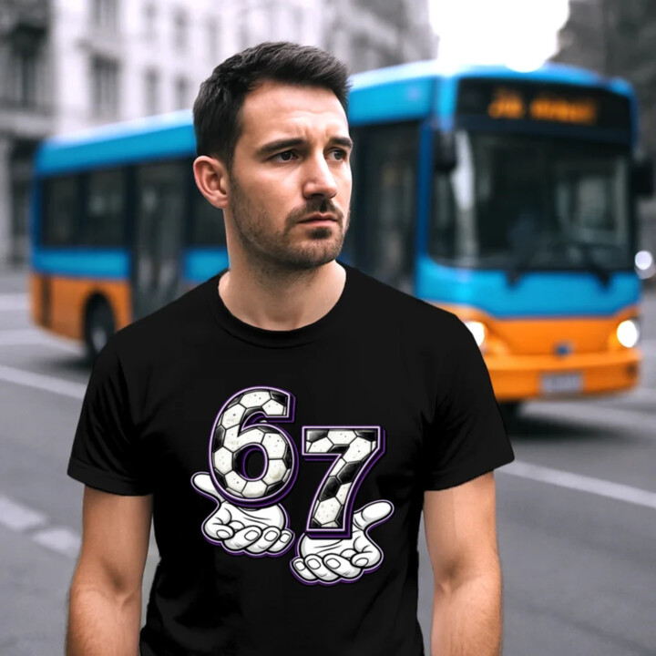67 Football - pánske tričko s potlačou