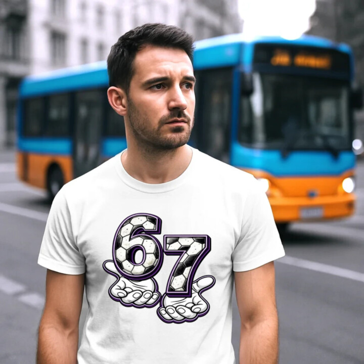67 Football - pánske tričko s potlačou