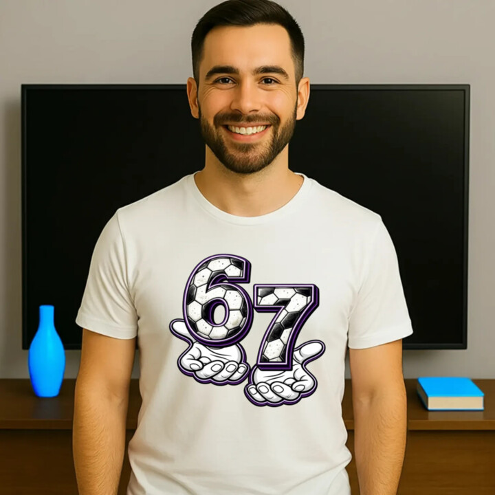 67 Football - pánske tričko s potlačou