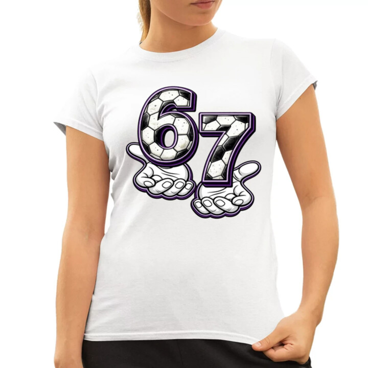 67 Football - dámske tričko s potlačou