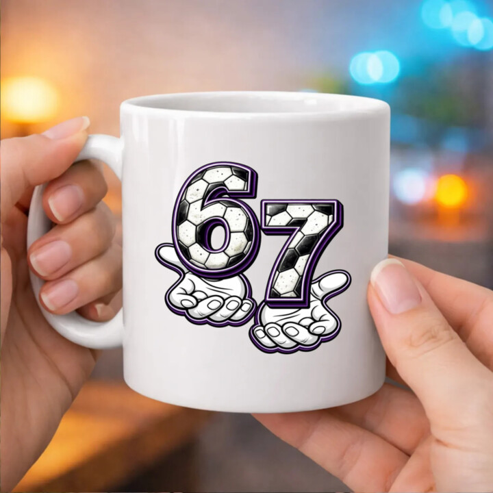 67 Football - keramický hrnček s potlačou