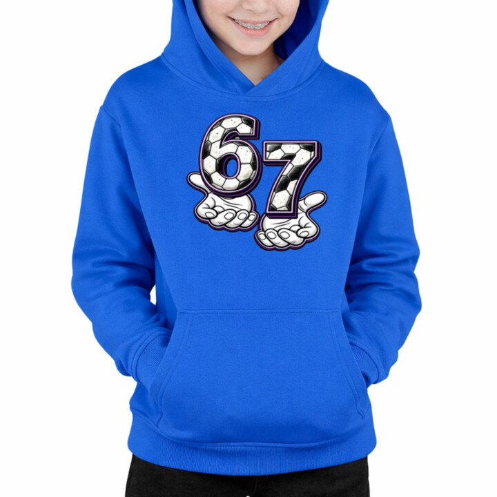 67 Football - detská mikina s kapucňou
