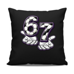67 Football - čierny vankúš s potlačou