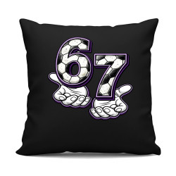 67 Football - čierny vankúš s potlačou