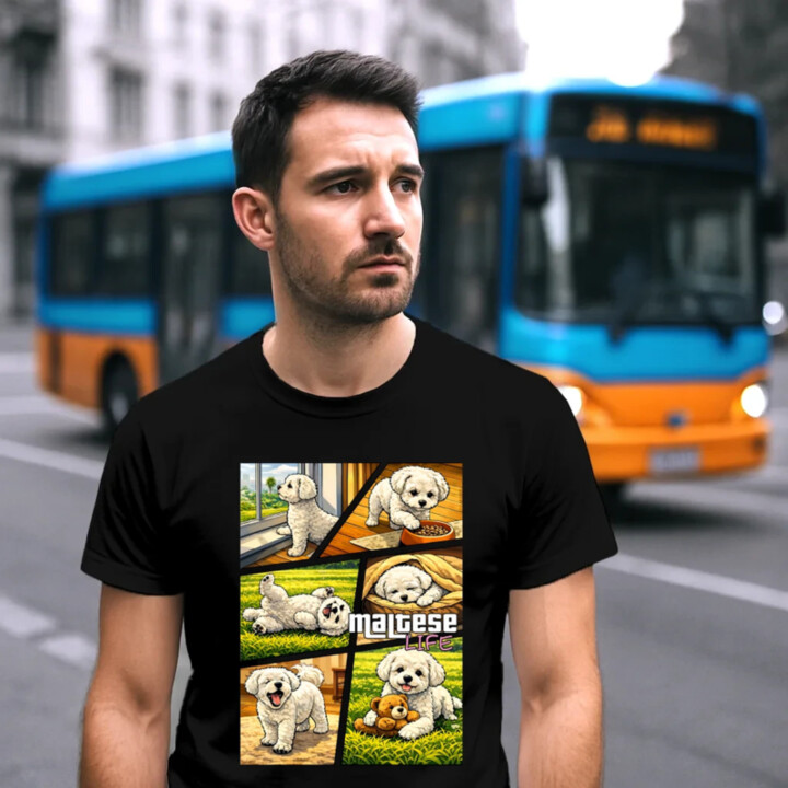 Maltese life - pánske tričko s potlačou
