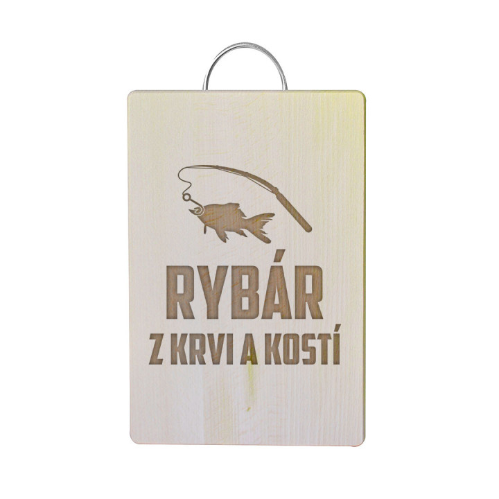 Rybár z krvi a kostí - doska na krájanie