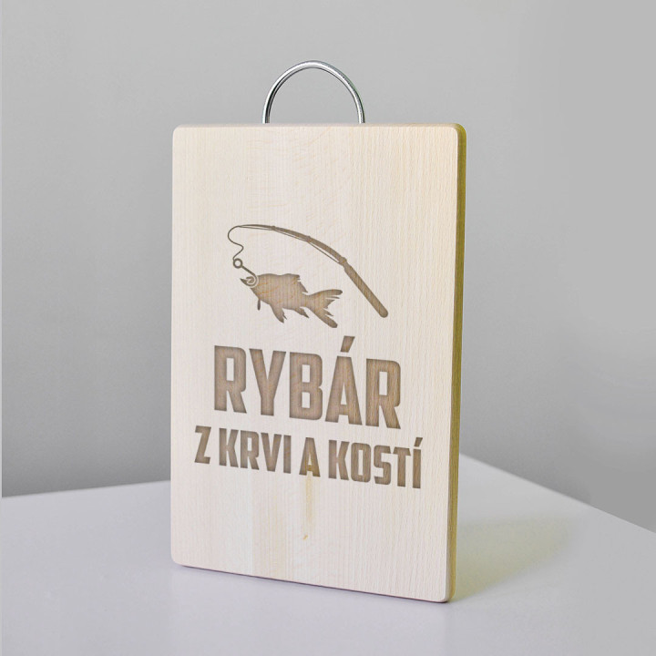 Rybár z krvi a kostí - doska na krájanie