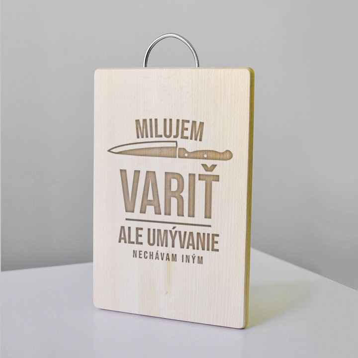 Milujem variť, ale umývanie nechávam iným - doska na krájanie