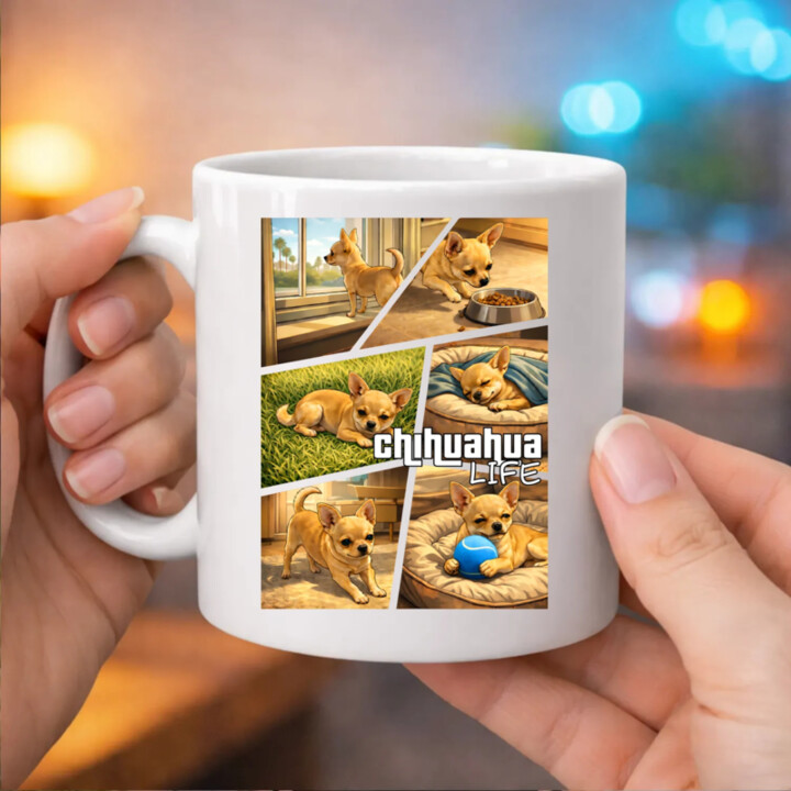 Chihuahua life - keramický hrnček s potlačou