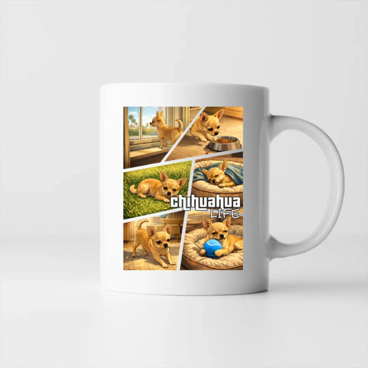 Chihuahua life - keramický hrnček s potlačou