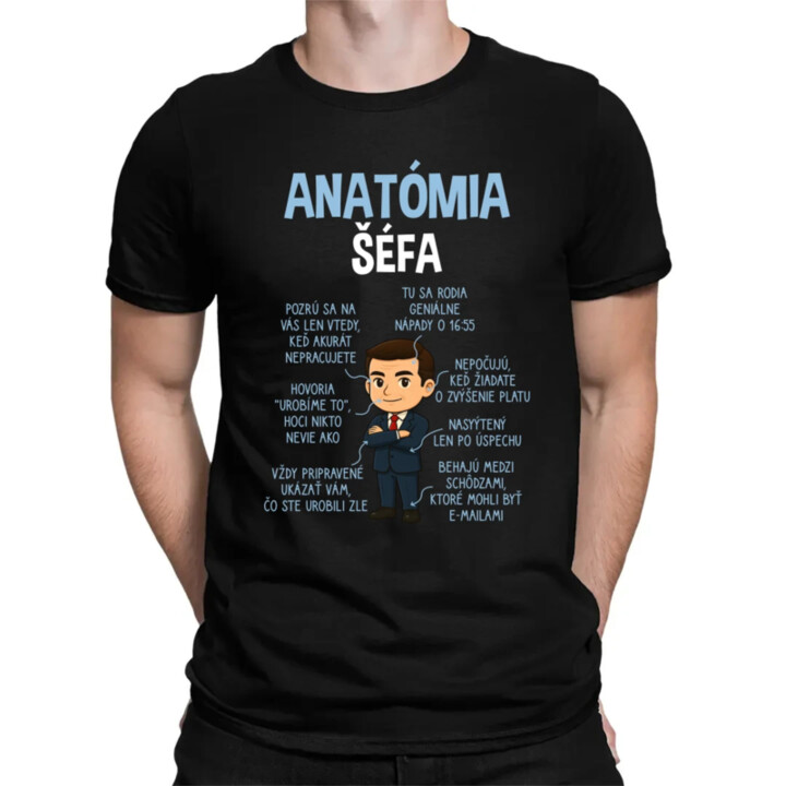 Anatómia šéfa - pánske tričko s potlačou