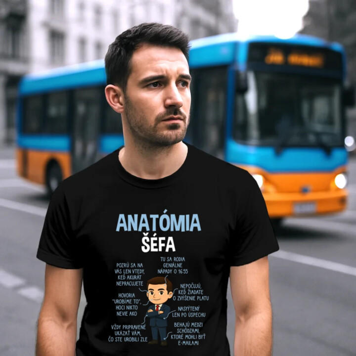 Anatómia šéfa - pánske tričko s potlačou