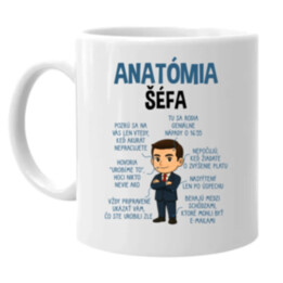 Anatómia šéfa - keramický hrnček s potlačou