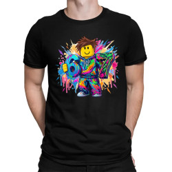 Farebný six seven - 67 - pre fanúšikov hry Roblox - pánske tričko s potlačou